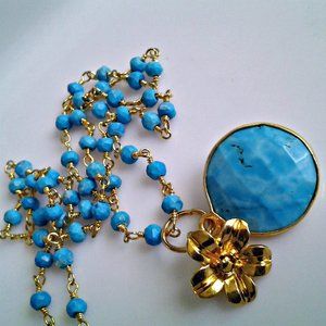 VERMEIL ANS TURQUOISE NECKLACE